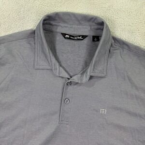 Travis Mathew Mens‎ XL Polo Shirt Gray Golf Casual Short Sleeve Preppy Heather